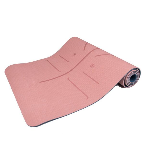 Saltea pentru antrenament, yoga, fitness, aerobic, pilates, exercitii la sol, 183x61cm, roz - Image 2