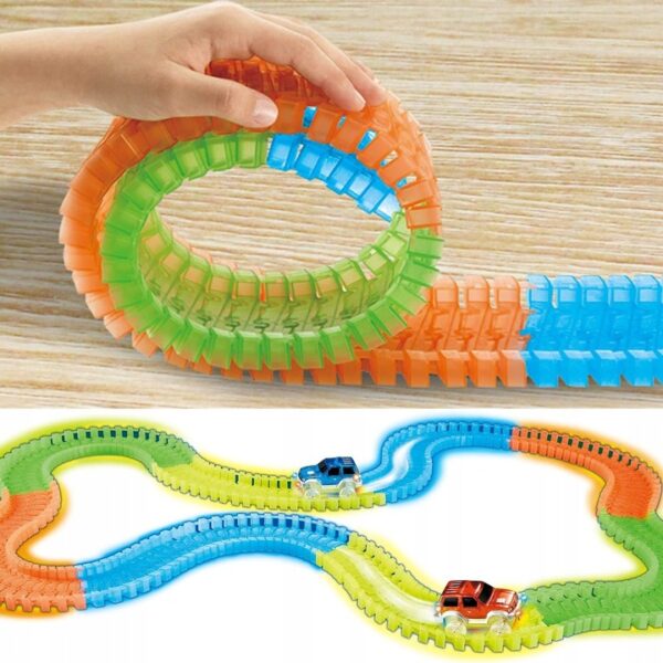 Circuit masinute Magic Tracks, cu 165 de piese, pista iluminata configurabila - Image 2