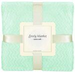 Bolyhos takaró 2 személyes, 2 lány részére, texturált, 200x220cm, zöld