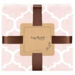 Bolyhos takaró 2 személyes, 200x220cm, marokkói lóhere mintával, rózsaszín