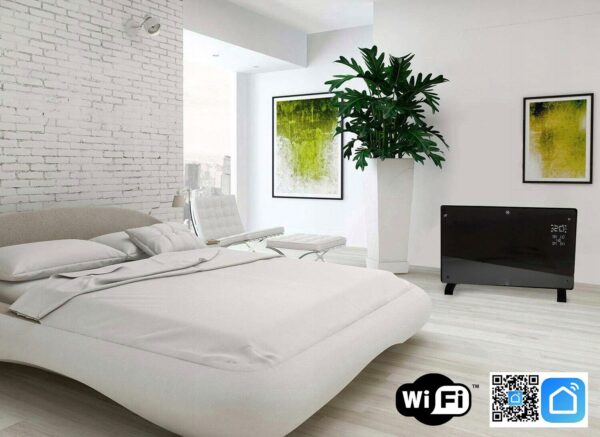 Üveg fűtőpanel, 2500W, 3 fokozatú, termosztáttal, időzítővel, LED kijelzővel, WiFi - Image 8