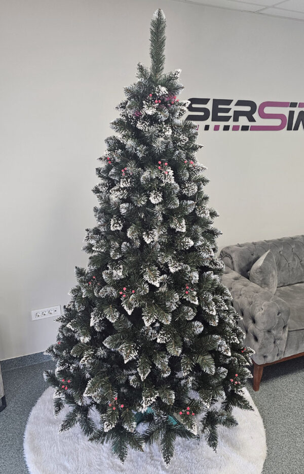 Műfenyő Christmas Deluxe by Sersimo, Crystal havas áfonyás, 2D, 220 cm - Image 15