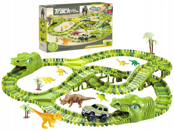 Dinosaur Park autópálya, 240 darabos, 360 cm-es konfigurálható pályával - Image 9