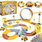 Circuit masinute, Santier cu utilaje, cu 180 de piese, pista configurabila