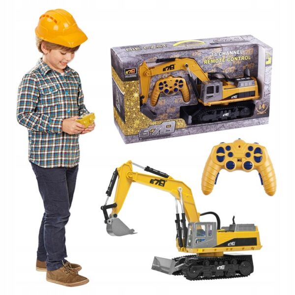 Játék kotrógép távirányítóval, lépték 1/14, USB töltés, 14 csatorna - Image 11
