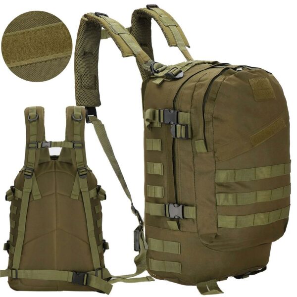 Katonai hátizsák túrázáshoz, vízálló, rekeszes, 35L, zöld - Image 11