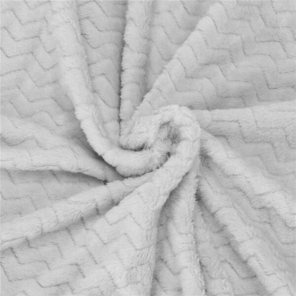 Bolyhos takaró 2 személyes, kétoldalas, texturált, 200x220cm, szürke - Image 10