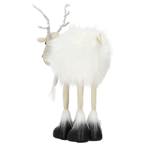 Karácsonyi figura, fehér rénszarvas sállal, magassága 48cm - Image 11