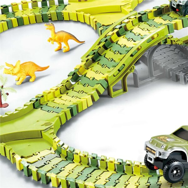 Circuit masinute Dinosaur Park, cu 240 de piese, pista configurabila - Image 11