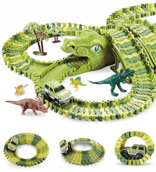 Dinosaur Park autópálya, 240 darabos, 360 cm-es konfigurálható pályával - Image 10