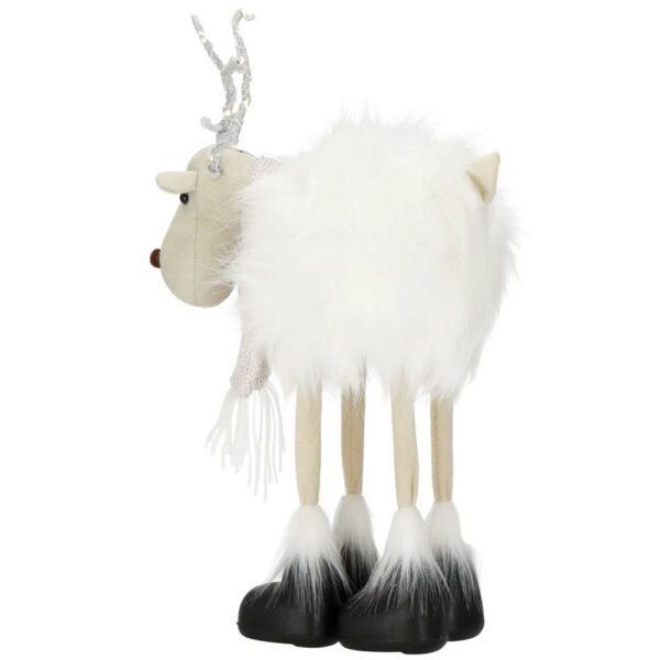 Karácsonyi figura, fehér rénszarvas sállal, magassága 48cm - Image 12