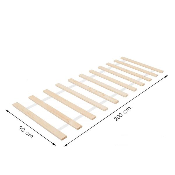 Somiera de pat cu sipci din lemn de pin si molid, 11 benzi, 90x200cm - Image 12