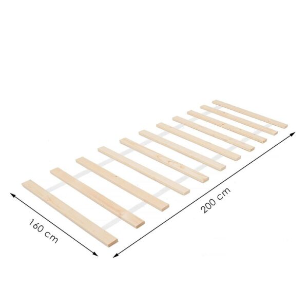Somiera de pat cu sipci din lemn de pin si molid, 11 benzi, 160x200cm - Image 12