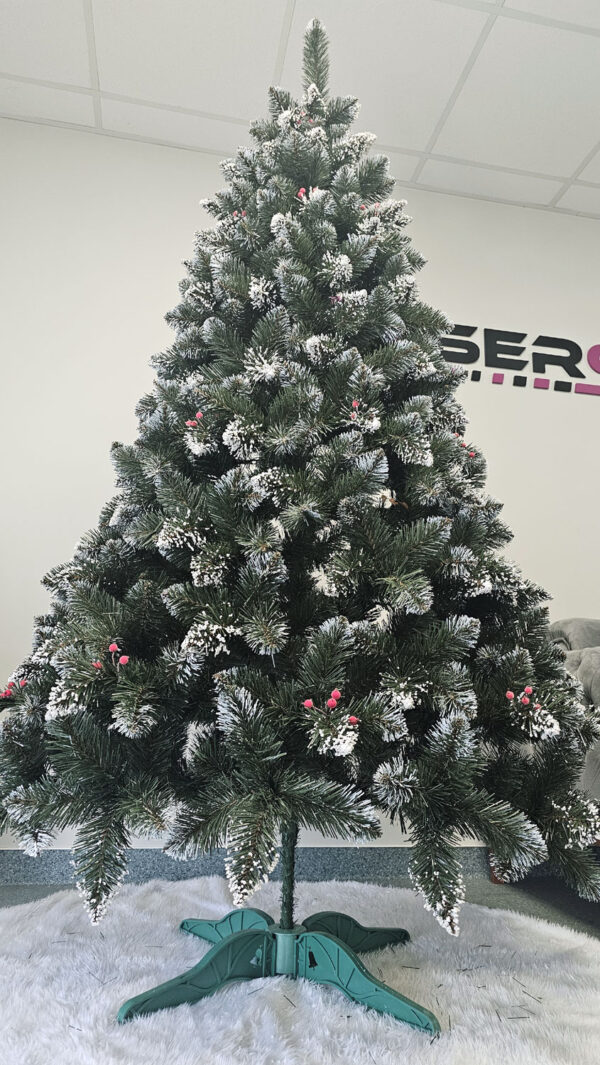 Műfenyő Christmas Deluxe by Sersimo, Crystal havas áfonyás, 2D, 220 cm - Image 4