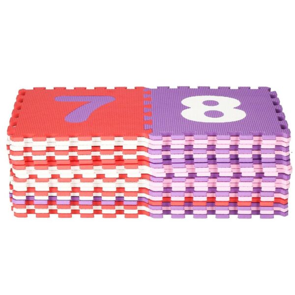 Habszivacs matrac gyerekeknek, szám és betű puzzle típusú, 36 db, 175×175 cm, tarka - Image 11