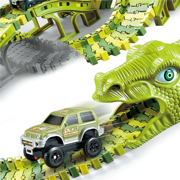 Circuit masinute Dinosaur Park, cu 240 de piese, pista configurabila - Image 13