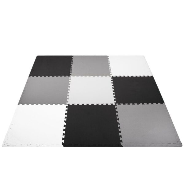 Habszivacs matrac gyerekeknek, forma puzzle típusú, 27 db, hőszigetelő, 179×179 cm, szürke fekete - Image 14
