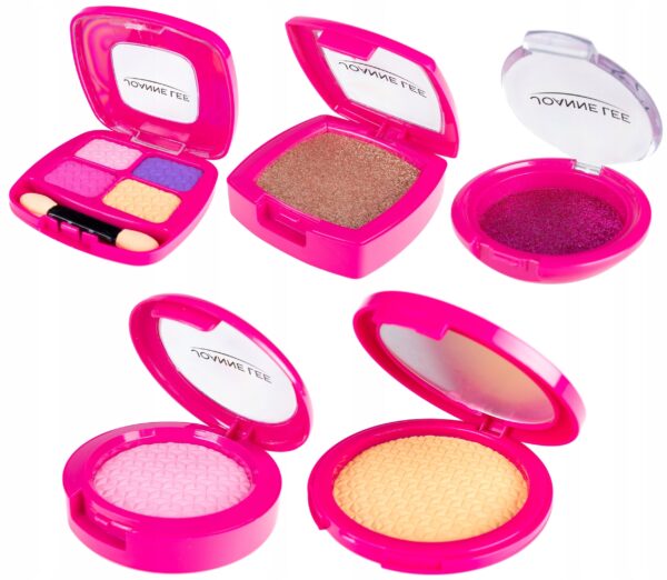 Trusa de machiaj pentru fetite, geanta cu 22 de accesorii cosmetice, fara lichide sau substante chimice, roz - Image 14