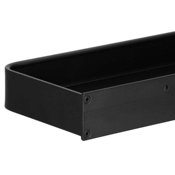 Fürdőszobapolc 2 falra szerelhető rendszerrel, alumínium, 50x12x4cm, fekete - Image 13