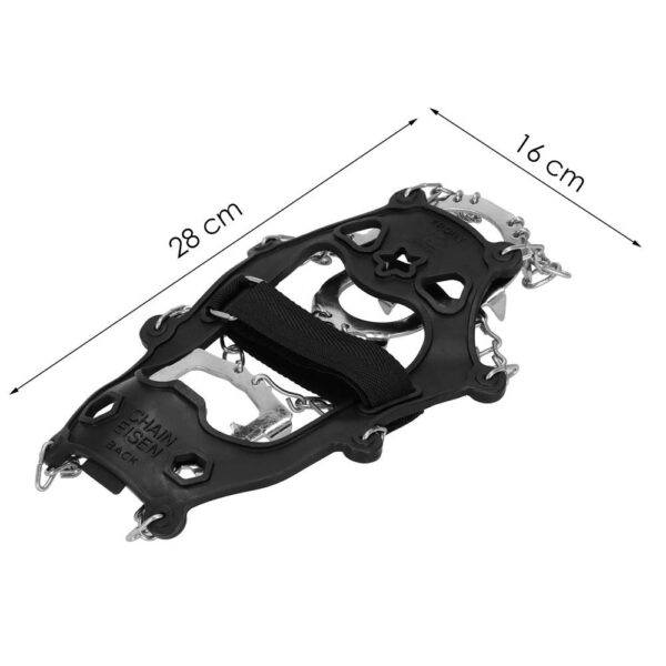 Crampoane de gheata cu 13 dinti pentru drumetii, din otel, set 2 bucati, marime L (41-45) - Image 10