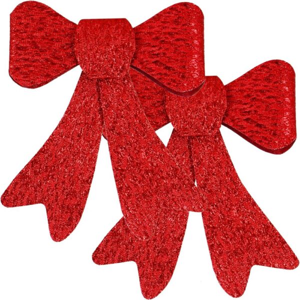 2 db-os karácsonyfa díszkészlet, masni, 18cm, piros - Image 13