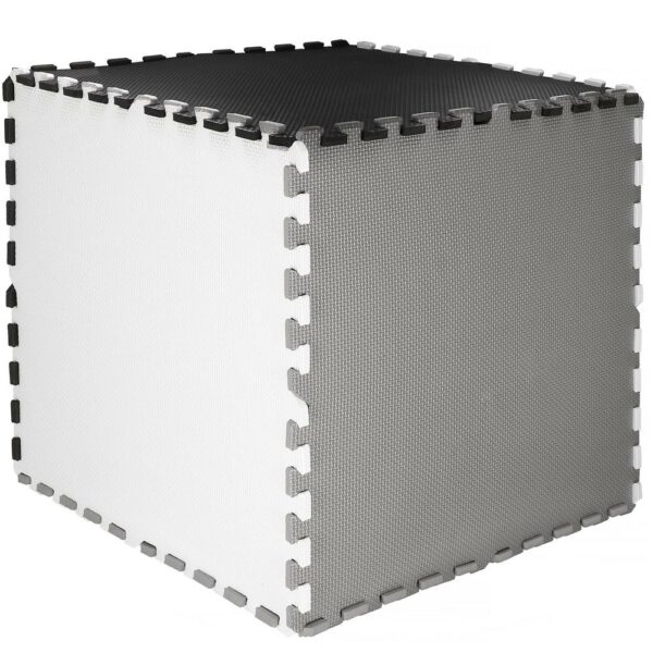 Habszivacs matrac gyerekeknek, forma puzzle típusú, 27 db, hőszigetelő, 179×179 cm, szürke fekete - Image 15
