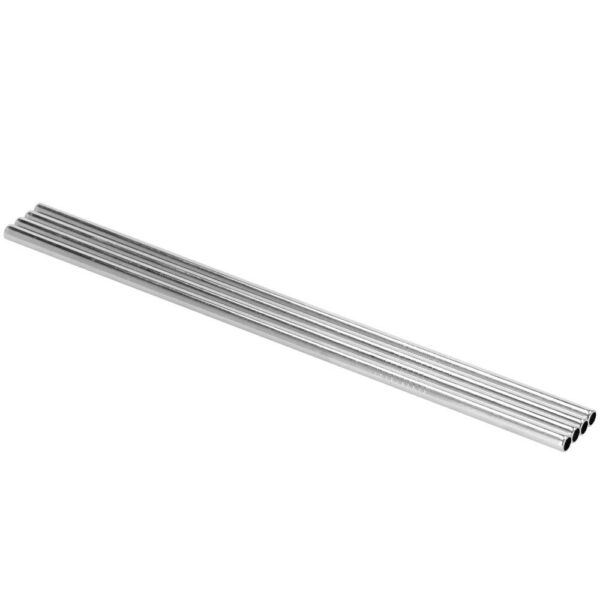 8 db ezüst fém szívószál készlet, újrafelhasználható, tároló tokkal és tisztítókefével, 215x6 mm - Image 14