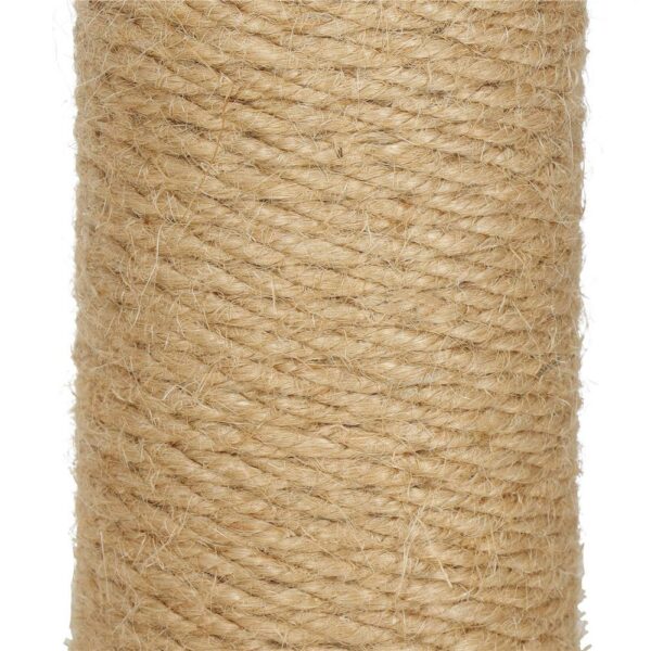 Ansamblu de joaca pentru pisici, cu loc pentru zgariat, minge, 65cm, crem - Image 14