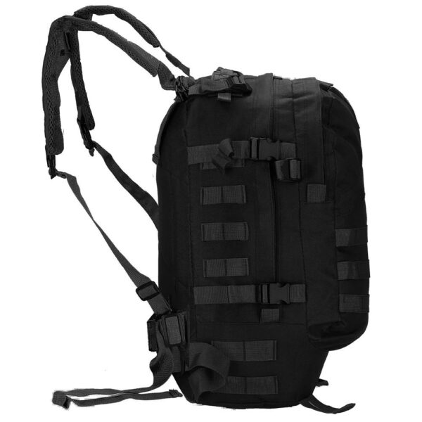 Rucsac militar pentru drumetie, impermeabil, compartimentat, 35L, negru - Image 14
