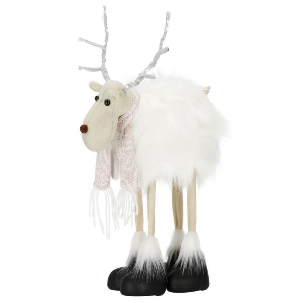 Karácsonyi figura, fehér rénszarvas sállal, magassága 48cm - Image 14