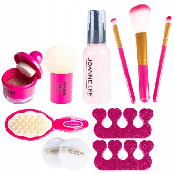 Trusa de machiaj pentru fetite, geanta cu 22 de accesorii cosmetice, fara lichide sau substante chimice, roz - Image 16