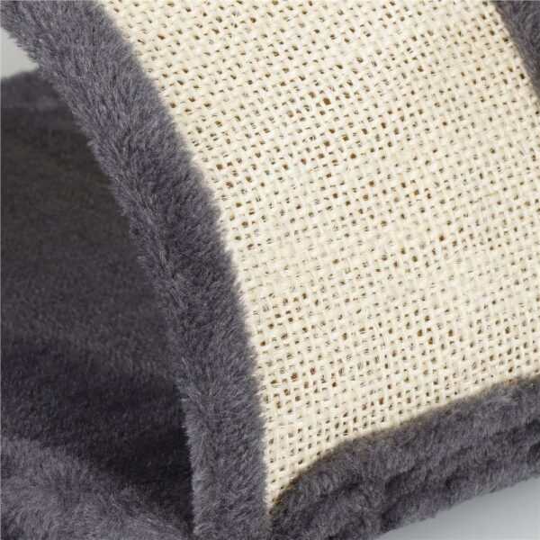 Ansamblu de joaca pentru pisici, cu loc pentru zgariat, ascuns, culcus, minge, 67cm, crem - Image 15