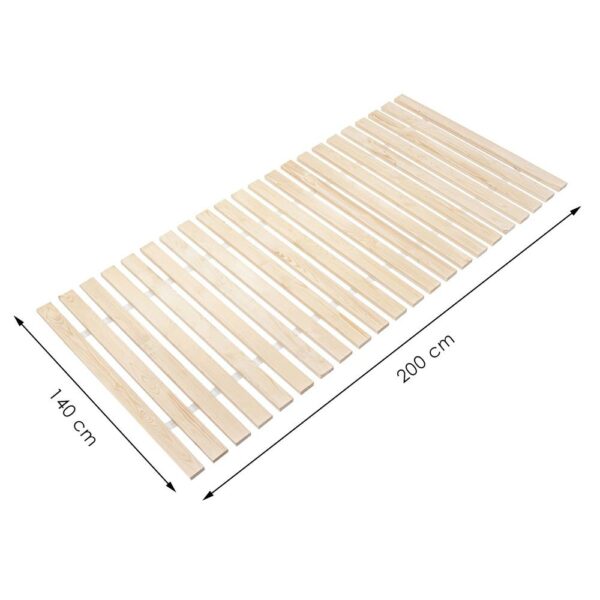 Somiera de pat cu sipci din lemn de pin si molid Premium, 23 benzi, 140x200cm - Image 15