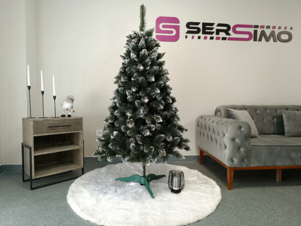RESIGILAT: Brad artificial Christmas Deluxe by Sersimo, Crystal nins cu merisoare, 2D, 180cm - Image 17