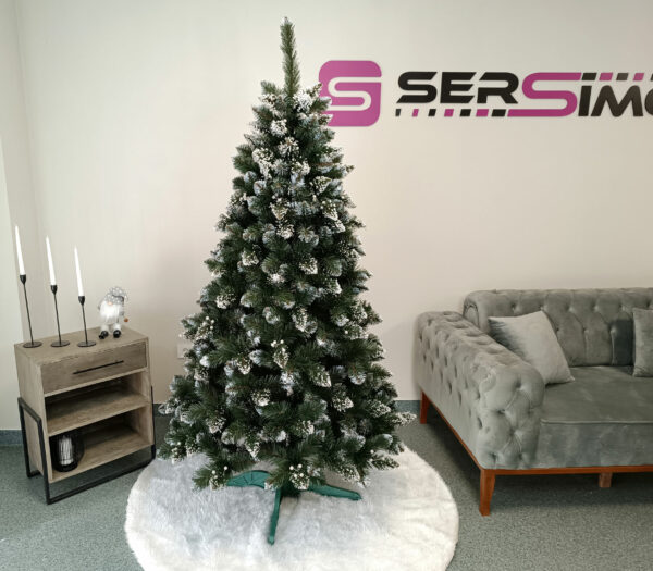 Műfenyő Christmas Deluxe by Sersimo, Crystal havas áfonyás, 2D, 200 cm - Image 7