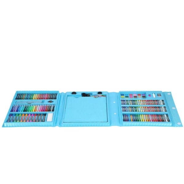 Set de pictura si desen pentru copii, 208 de piese, trusa plastic albastru - Image 18