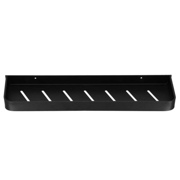 Fürdőszobapolc 2 falra szerelhető rendszerrel, alumínium, 50x12x4cm, fekete - Image 17