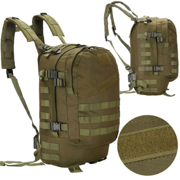 Katonai hátizsák túrázáshoz, vízálló, rekeszes, 35L, zöld - Image 17