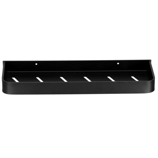 Fürdőszobapolc 2 falra szerelhető rendszerrel, alumínium, 40x12x4cm, fekete - Image 18