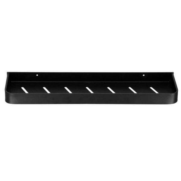 Fürdőszobapolc 2 falra szerelhető rendszerrel, alumínium, 50x12x4cm, fekete - Image 18