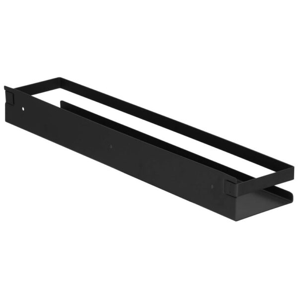 Raft de baie cu 2 sisteme instalare pe perete, aluminiu, 50x10x6cm, negru - Image 18