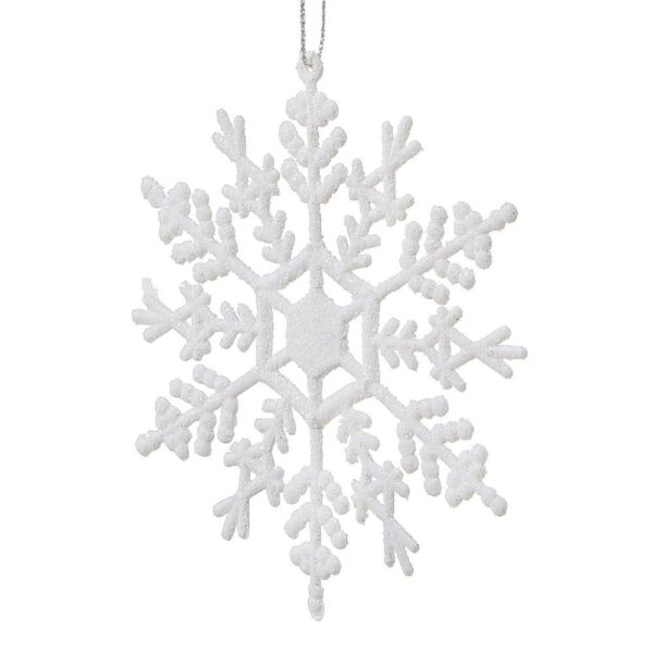 Hópehely karácsonyfadísz, 3 db-os készlet, 12cm, fehér - Image 3