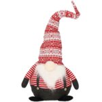 Karácsonyi figura, Manó alakú, csíkos, magassága 80cm