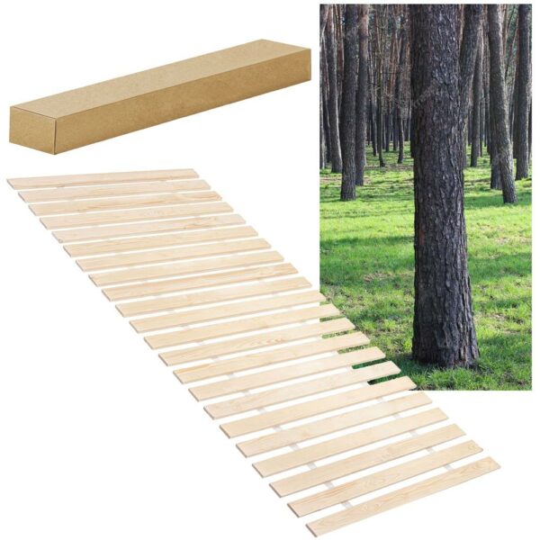 Somiera de pat cu sipci din lemn de pin si molid Premium, 23 benzi, 100x200cm - Image 2