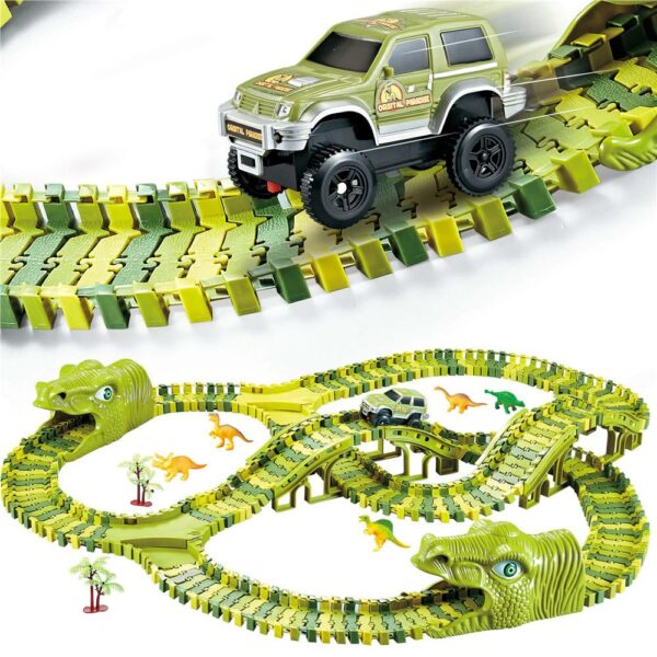 Circuit masinute Dinosaur Park, cu 240 de piese, pista configurabila - Image 2