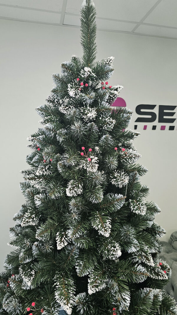 Műfenyő Christmas Deluxe by Sersimo, Crystal havas áfonyás, 2D, 220 cm - Image 7