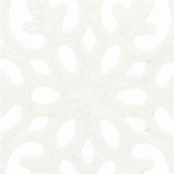 Decoratiune brad fulg de zapada, set 8 bucati, 8cm, alb - Image 4