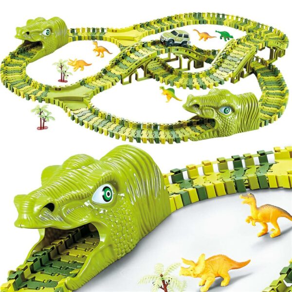 Circuit masinute Dinosaur Park, cu 240 de piese, pista configurabila - Image 3