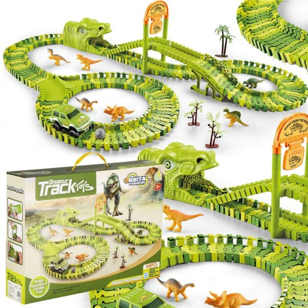 Circuit masinute Dinosaur Park, cu 168 de piese, pista configurabila - Image 4