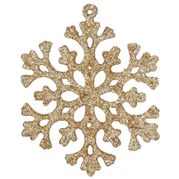 Set globuri si decoratiuni de Craciun, 70 piese, diverse dimensiuni, auriu si crem - Image 4